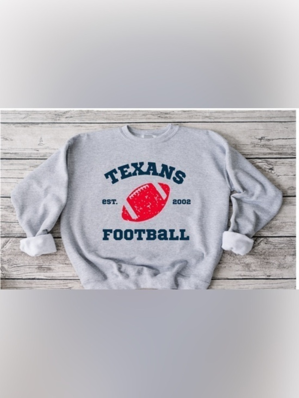 Texans Retro Football Crewneck